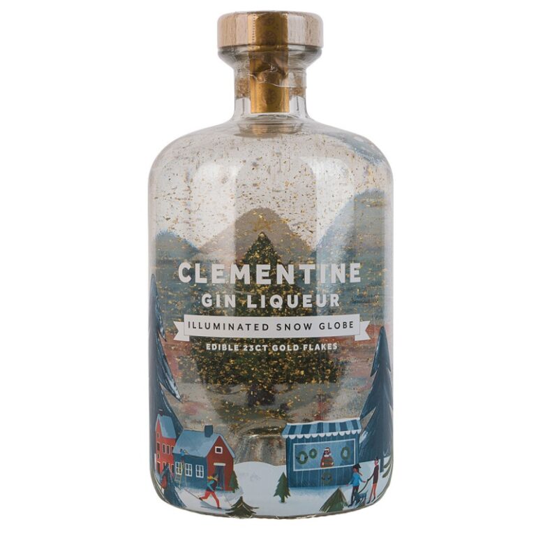 Clementine Gin Liqueur Illuminated Snow Globe Kama Kaffe